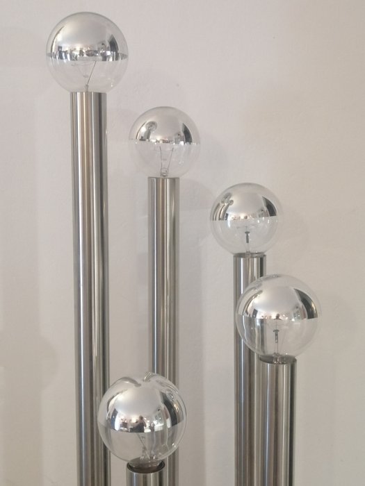Gaetano Sciolari - Boulanger - 地燈 (1) - Chrome Tubes Floor Lamp