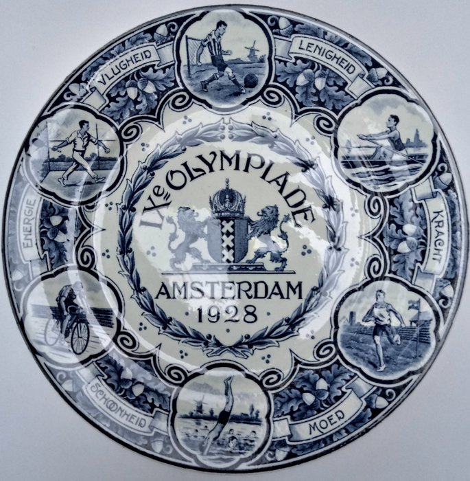 Olympische Spelen Amsterdam – 1928 – Société Céramique Maastricht wandbord