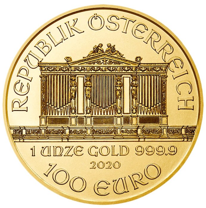 Austria. 100 Euro 2020 - Wiener Philharmoniker - 1 oz