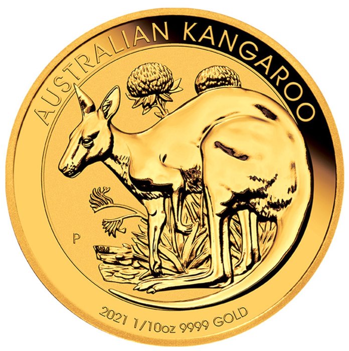 Australia. 15 Dollars 2021 - Kangaroo - 1/10 oz
