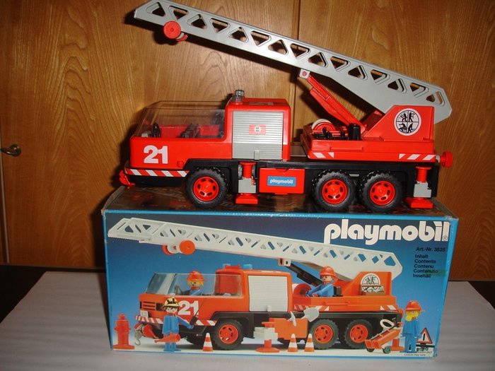 PLAYMOBIL - 复古PLAYMOBIL消防车3525/1981 - 德国