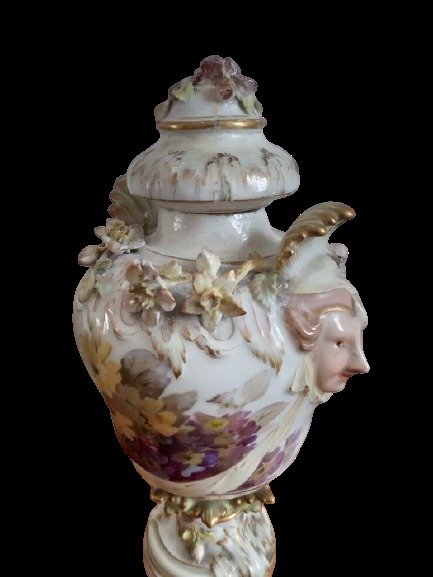 Königliche Porzellan-Manufaktur - KPM Berlin - Vase, Pot-pourri, Weichmalerei (1) - Porcelaine