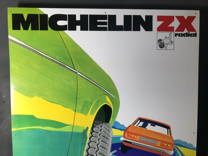 Reclamebord Michelin ZX Radial banden – Michelin – 1970-1980
