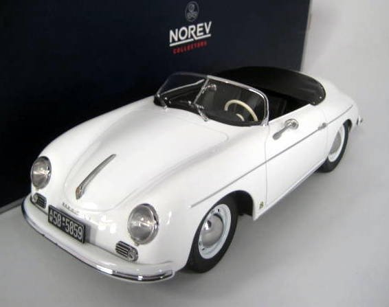 Norev - 1:18 - Porsche 356 Speedster 1954 White - Limited Edition - Nieuwstaat in doos
