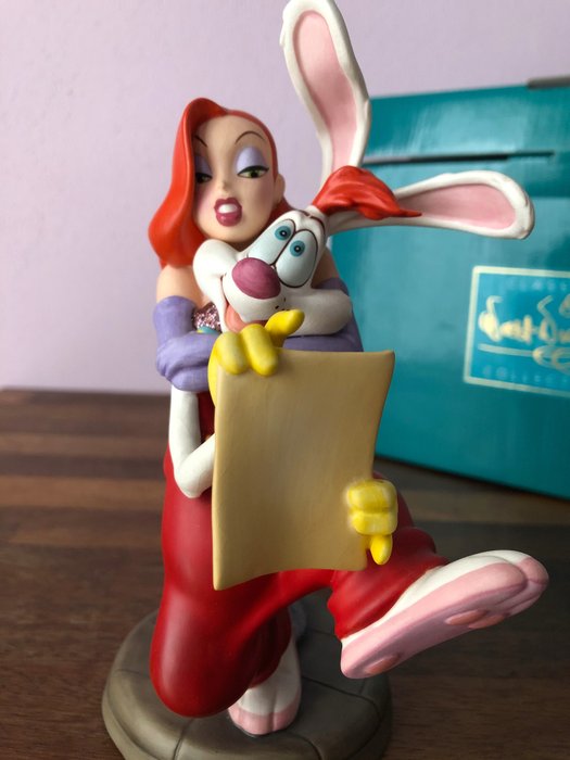 Who Framed Roger Rabbit? - Walt Disney Classics Collection - Beeld(en)/Beeldje(s) Roger & Jessica Rabbit - "Dear Jessica, How Do I Love thee" - with original Box and COA