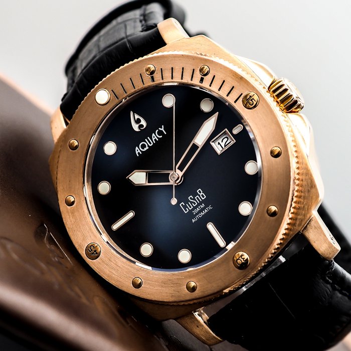 Preview of the first image of Aquacy - Bronze CuSn8 Automatic - "NO RESERVE PRICE" - BR.BKGR.NH.CU - Men - 2011-present.