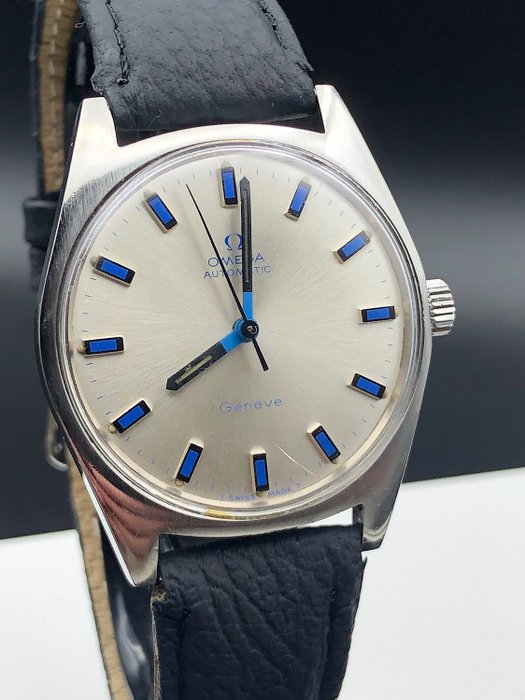 Omega - Rare Genève - BLUE hands & Houre marks - automatic cal 652 - 165041 - Herre - 1960-1969
