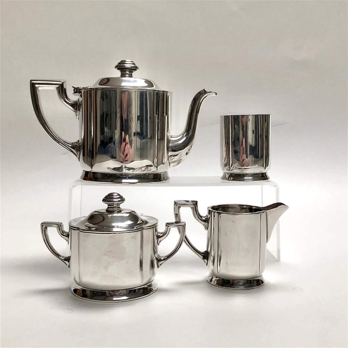 Wellner Silvermiths Germany  - 咖啡套裝 - 藝術裝飾 - 銀盤