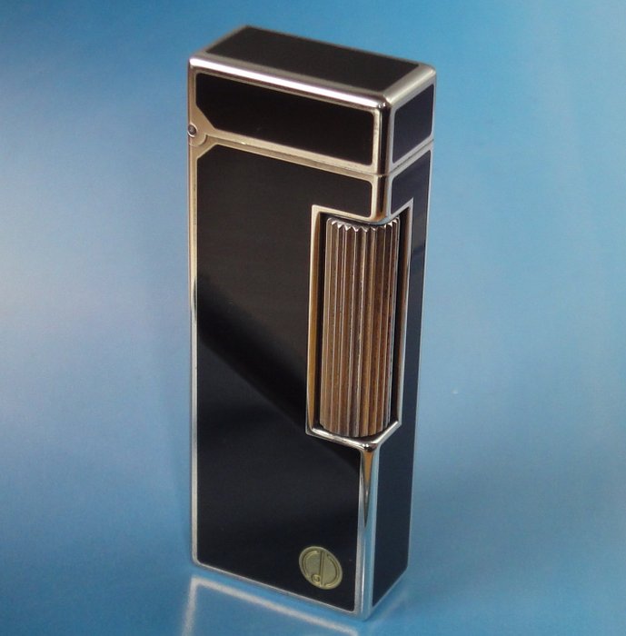 Dunhill - Pocket lighter - Rollagas黑色漆钯饰带RL2301 /天然气