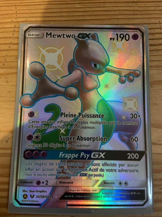 Artbox - Pokémon - Trading card MEWTWO SHINY VERT.