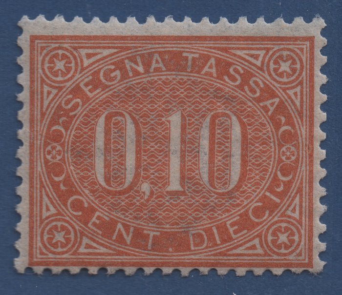 Italië koninkrijk 1869 - Postage due 10 c. orange brown - Sassone N. 2