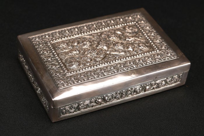 实心银盒 - 银币超过900 - 柬埔寨 - 20世纪上半叶
