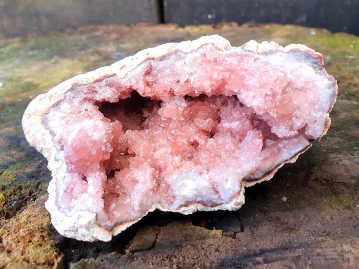 VERY RARE ** Large Pink Amethyst Geode - 45×100×75 mm - - Catawiki