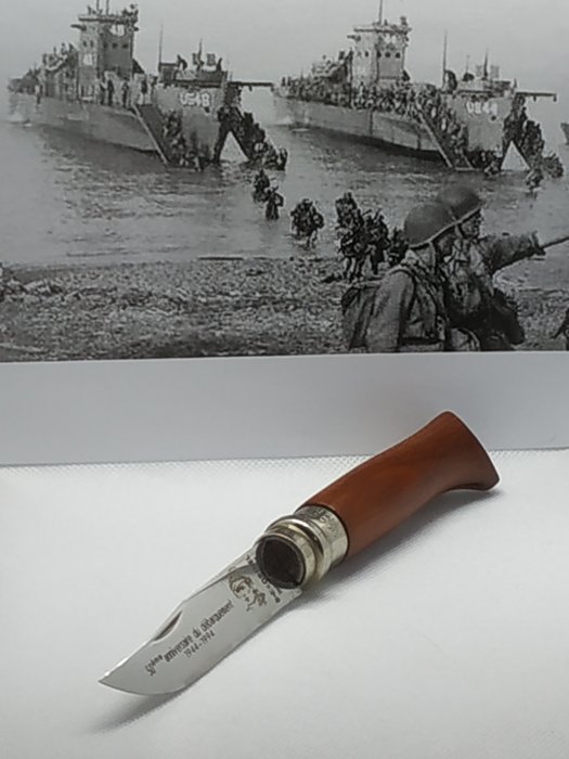 Ranska - Opinel - série limitée 50 ans du débarquement - Opinel n°8  couteau collection  - Taittuva Veitsi, Veitset