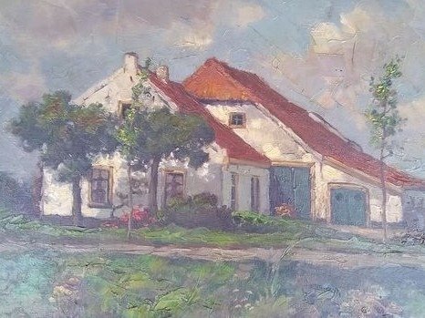 P.J. van Tol (20e eeuw) - Boerderij in landschap