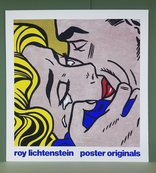 Roy Lichtenstein - Kiss V 1964 Poster Originals serigrafia