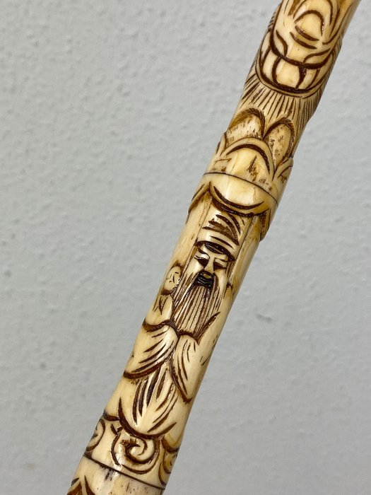 木骨头骨头制成的手杖 - 木, 骨 - 约1930