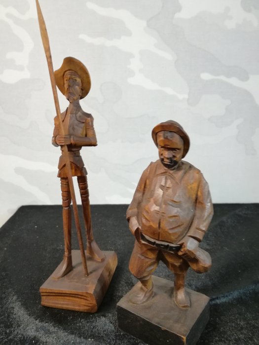 Statuetta/e, Don Quijote y Sancho Panza (2) - Legno