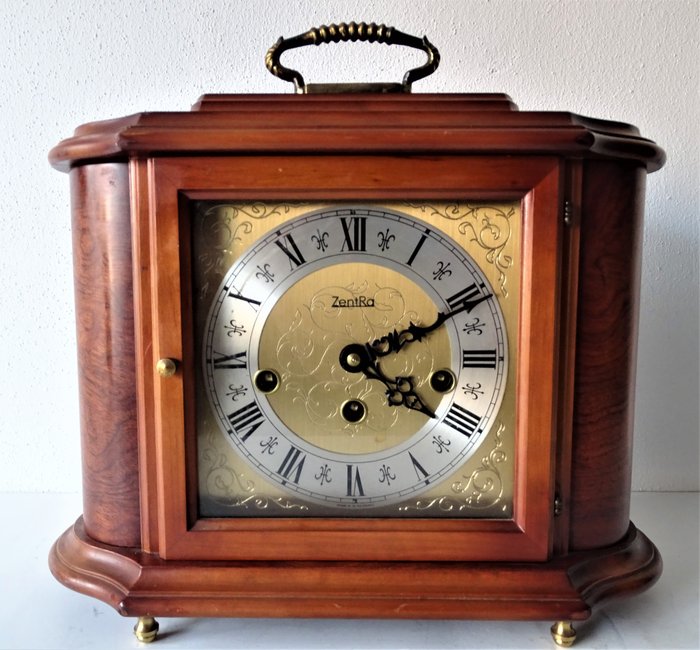 Reloj de sobremesa - Zentra FHS 340-020 - Latón, Madera, caoba - Siglo XXI