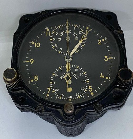 Jaeger LeCoultre Chronoflite Aircraft Clock 1940 WW2 - Stål