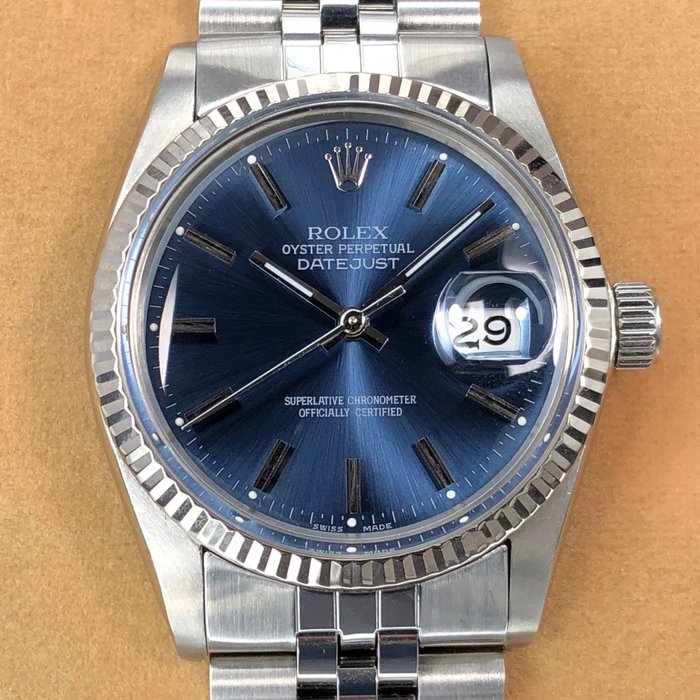 Rolex - Datejust Blue Dial - 16014 - Men - 1980-1989 - Catawiki