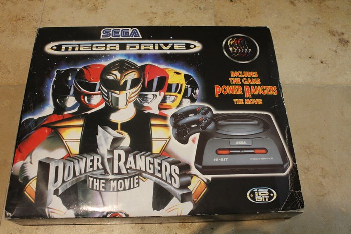 1 Sega EXTREME RARE  Sega Mega Drive Pack Power rangers the movie - Console with Games (1) - 帶原裝盒