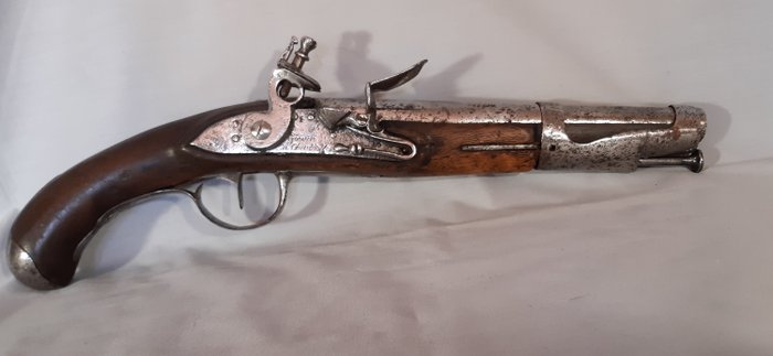 法国 - Libreville - pistolet de cavalerie modèle 1763-66 - Cavalry - 燧石发火装置 - 手枪 - 17 mm