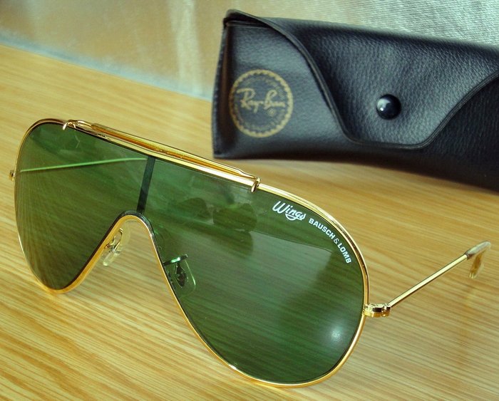 Ray-Ban - Bausch & Lomb Wings Aviator Arista with single Green lens Solbriller