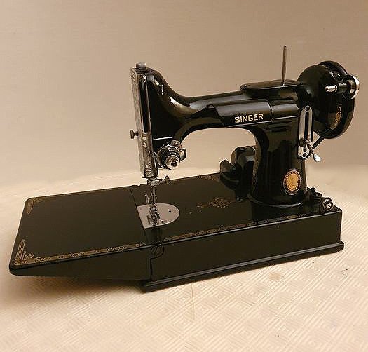 Singer Featherweight Centennial 1851-1951 - Máquina de costura, com todos os acessórios originais, 1950 - de metal pesado
