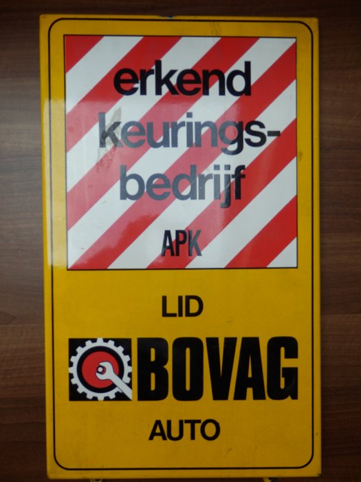 Emaille Bord van Lid BOVAG Auto (1) – Emaille