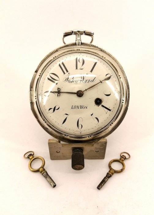 John Ward London - verge fusee silver pocket watch - NO RESERVE PRICE - Mężczyzna - Sprzed 1850 r.