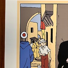 Alan Hergé Sérigraphie.Crabe aux Pinces d'or 1991 Tintin 