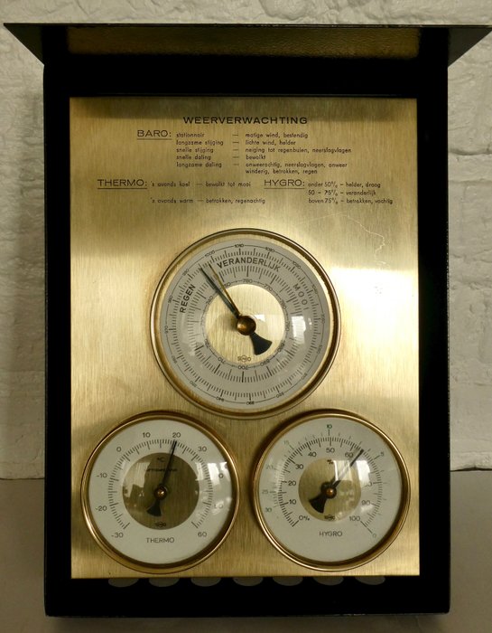 Stäcker & Olms - SUNDO - 氣象站-氣壓計，濕度計和溫度計 - 銅
