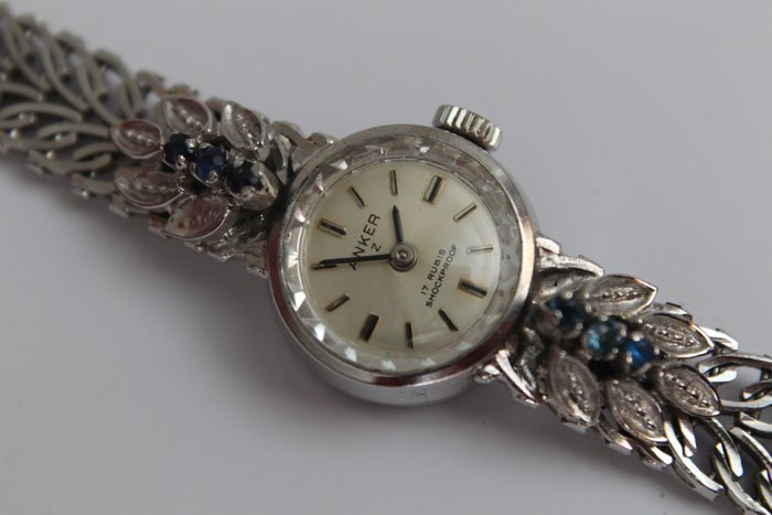 Anker - 835 Silber - Armbanduhr Saphir