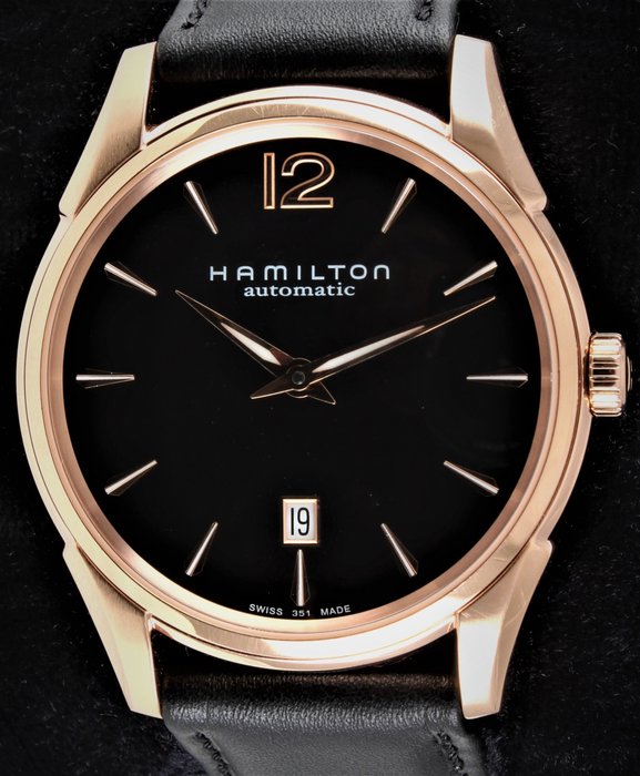 Hamilton - Jazzmaster Slim - Swiss Automatic - Pink Gold PVD - Ref. No: H386450 - Excellent Condition - Warranty - Uomo - 2011-presente