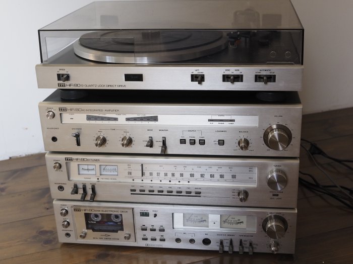ITT Schaub-Lorenz - HiFi 80  - Amplificador estéreo, Gira-discos, Leitor de cassetes, Sintonizador