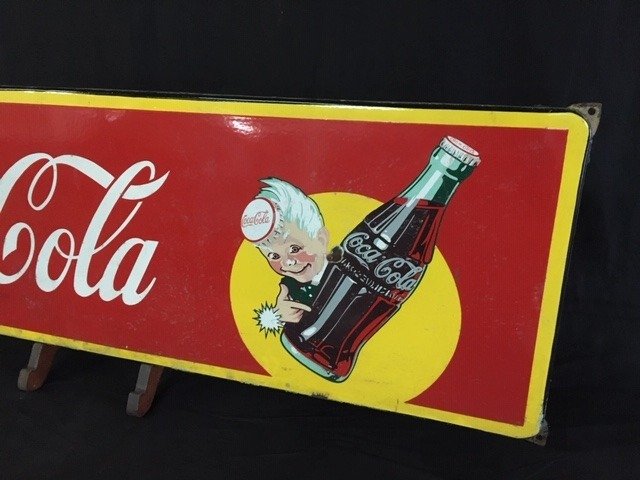 rundvlees monster Begroeten Emaille reclamebord Coca Cola (1) - Emaille - Veilingagenda