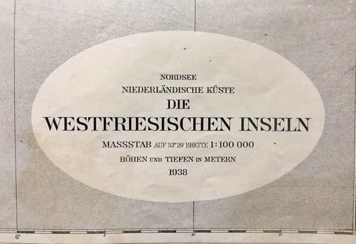 Nederland, Noordzee, Waddenzee, Lauwerszee, Friesland, Groningen; Obercommando der Kriegsmarine – Nordsee – Niederländische Küste – Die Westfriesischen Inseln – 1921-1950