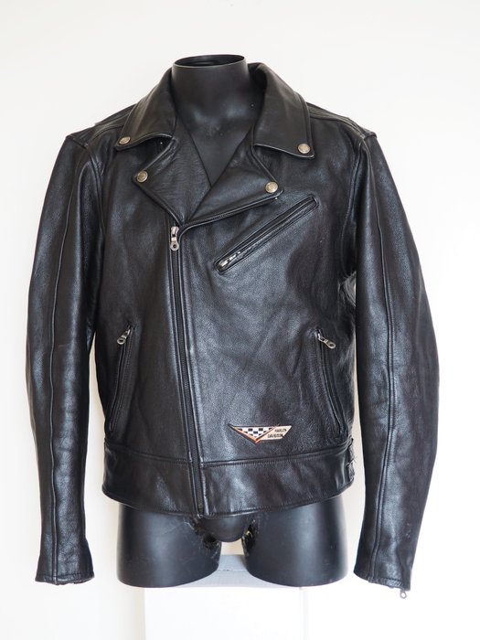 Jaqueta de couro vintage / jaqueta de moto - Homens - Tamanho L - Wild Hogs - Harley Davidson