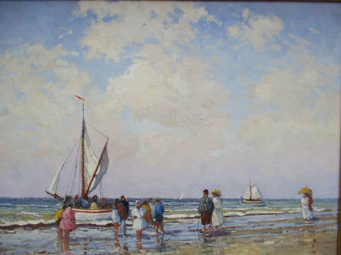 Willem  Heytman ( 1950 ) - Zomerse dag op het strand