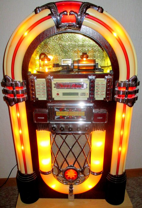 Kotronic - Jukebox retro Wurlitzer - Lemn, Sticlă