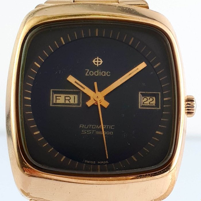 Zodiac - SST 36000 Vintage Gold Plated Automatic Day-Date  - 863-968 - Herre - 1960-1969