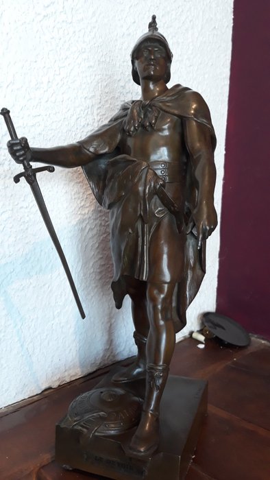 Émile Louis Picault (1833-1915)  - 雕像, “職責”-44厘米 - 青銅色 - 約。1900年