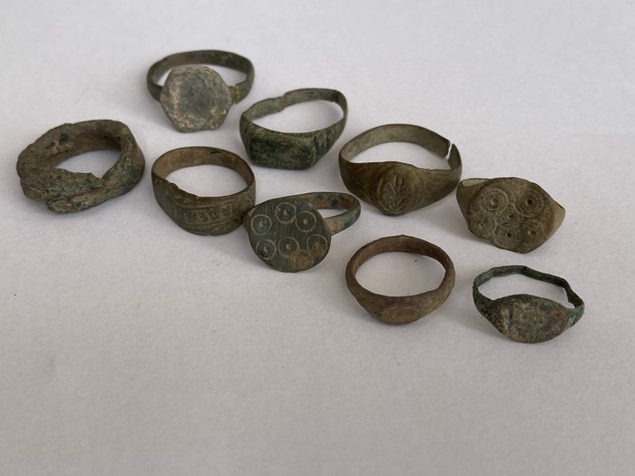 Tidlig middelalder Bronze ringe - (9)