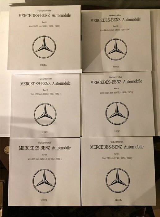 Schrader - Bücher - 6 Books Mercedes Benz 1913-1993 with over 1000 Pictures, Mercedes-Benz - Mercedes-Benz - 1993
