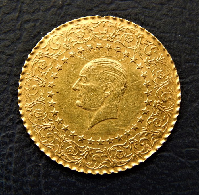 Turkey - 25 Kurush 1962 Mustafa Kemal Atatürk  - Gold