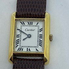 cartier 18k electroplated ladies watch