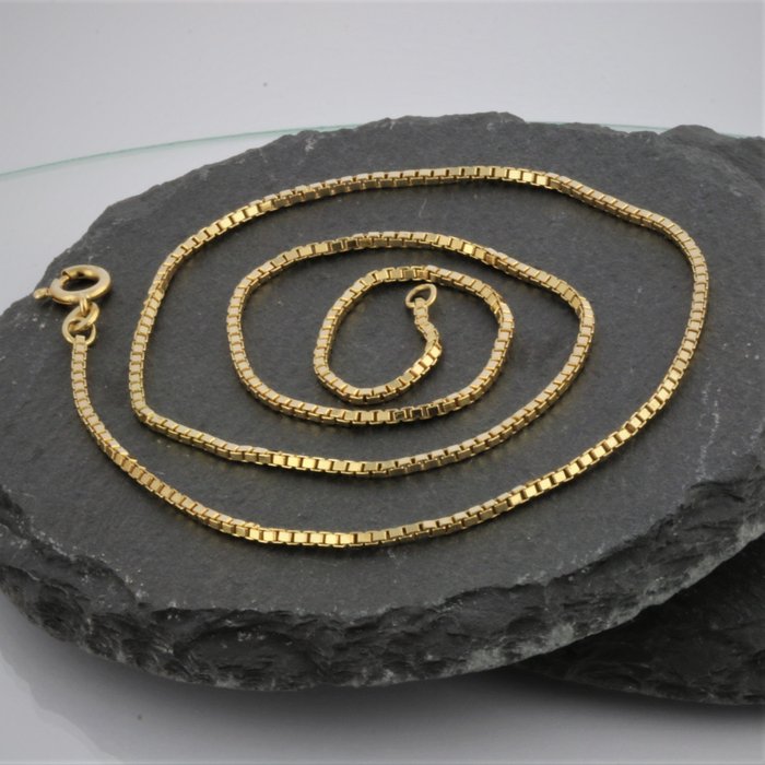 325VI - 18 quilates Oro, Oro amarillo - Collar, 750 Gold Italy - Cadena veneciana 50,5 cm