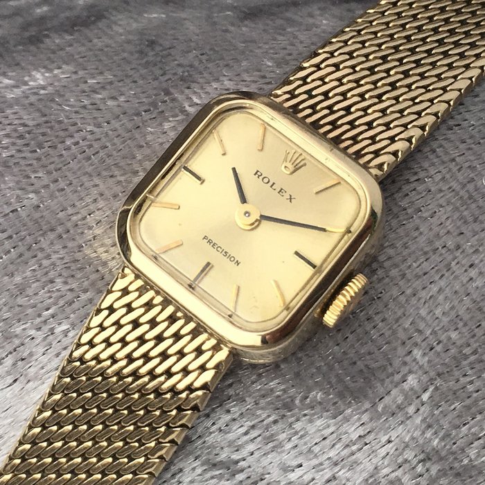 Rolex - Precision - Vintage Gold Integrated Bracelet Watch - Dames - 1960-1969