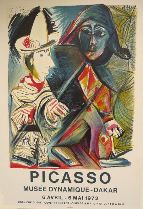 Pablo Picasso - Affiche originale d'exposition - Musée Dynamique, Dakar - 1972 - Imp. Mourlot